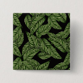 Tropisch lederen patroon vierkante button 5,1 cm