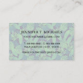 Tropisch lederen patroon visitekaartje (Achterkant)