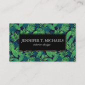 Tropisch lederen patroon visitekaartje (Voorkant)