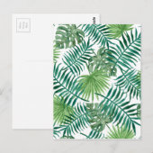 Tropisch lederpatroon briefkaart (Voorkant / Achterkant)