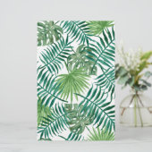 Tropisch lederpatroon briefpapier (Staand voorkant)