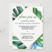 Tropisch lef gewoon gehuwd koninklijk onthaal kaart (Achterkant)