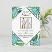 Tropisch lef gewoon gehuwd koninklijk onthaal kaart (Staand voorkant)