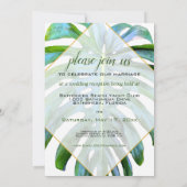 Tropisch lef gewoon gehuwd met een fotoscript huwe kaart (Achterkant)