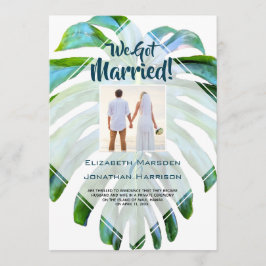 Tropisch lef gewoon huwelijksaankondiging kaart