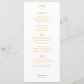 Tropisch lef Gold Palm Frond Wedding Menu (Voorkant)
