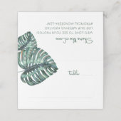 Tropisch lef Monstera - Optionele hashtag-info Plaatskaartje (Buitenkant ongevouwen)