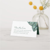 Tropisch lef Monstera - Optionele hashtag-info Plaatskaartje (Achterkant)