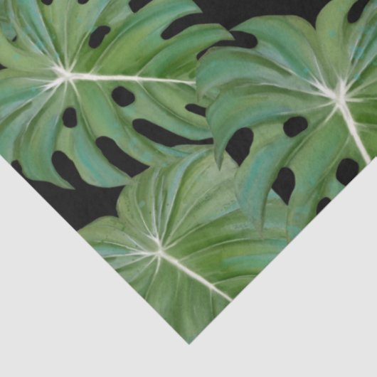 Tropisch lef Oerwoud Beach Greenery ontkoppeling Tissuepapier (Detail)