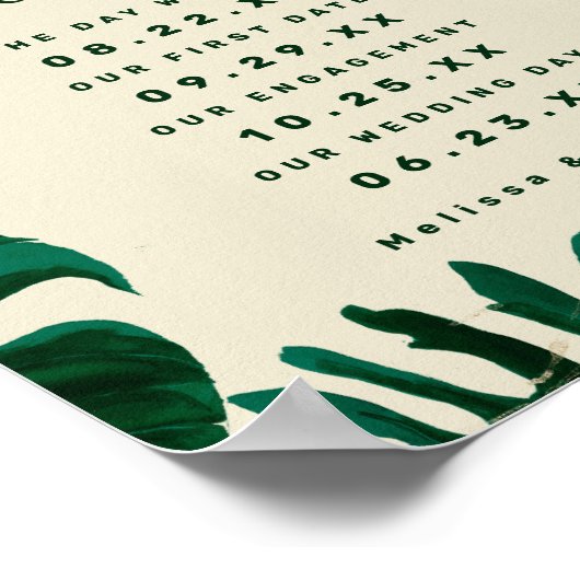 Tropisch lef ons liefdesverhaal over het huwelijk poster (Hoek)