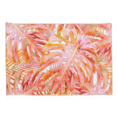 Tropisch lef Pattern Coral Roos Gold Glitter Kussensloop (Achterkant-Rechts)