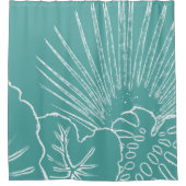 Tropisch lef uit de Golf van Kuststrand Moderne Ku Douchegordijn (Voorkant)