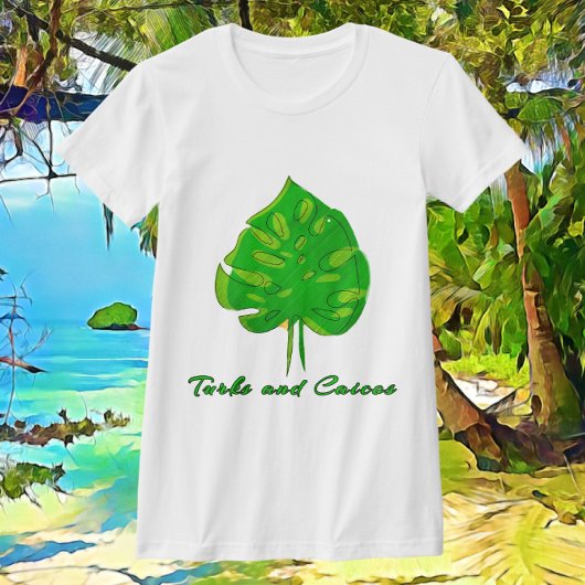  tropisch lef van Turks en Caicoseus T-shirt