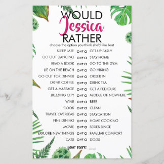 Tropisch lef zou ze een beetje spelen