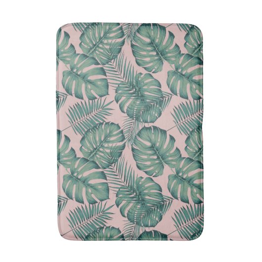 Tropisch lefpatroon badmat (Voorkant Verticaal)
