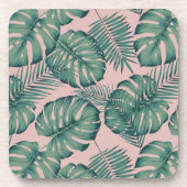 Tropisch lefpatroon bier onderzetter (Voorkant)