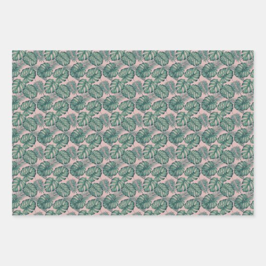 Tropisch lefpatroon inpakpapier vel (Voorkant 2)