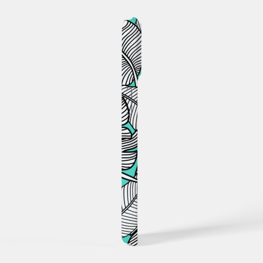 Tropisch lefpatroon iPhone 15 case (Rechterkant)