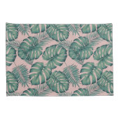 Tropisch lefpatroon kussensloop (Achterkant-Rechts)