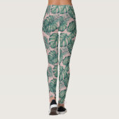 Tropisch lefpatroon leggings (Achterkant)