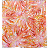 Tropisch lefpatroon Roos Gold Glitter Beach Douchegordijn (Voorkant)