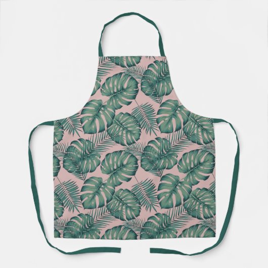 Tropisch lefpatroon schort (Voorkant)