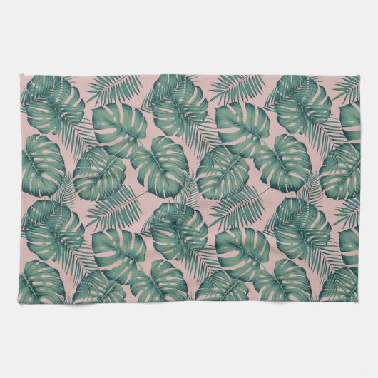 Tropisch lefpatroon theedoek (Horizontaal)