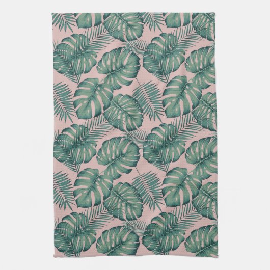 Tropisch lefpatroon theedoek (Verticaal)