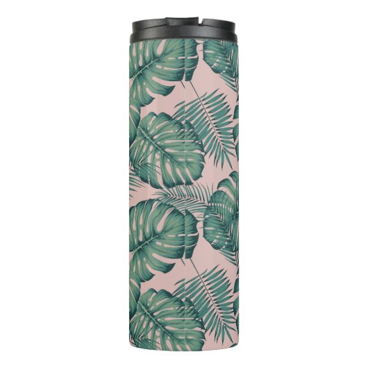 Tropisch lefpatroon thermosbeker (Achterkant)