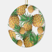 Tropisch Lekker Ananas Patroon Keramisch Ornament (Links)