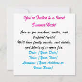 Tropisch Lekkere Feest Uitnodiging – Zoete Zomer B (Achterkant)