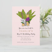 Tropisch leuke kleurrijke cocktailparty van 50 jaa kaart (Staand voorkant)