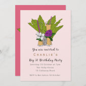 Tropisch leuke kleurrijke cocktailparty van 50 jaa kaart (Voorkant / Achterkant)