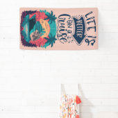 Tropisch leven is beter op een cruise | Cruisedeur Spandoek (Insitu)