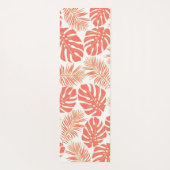 Tropisch levend koraal, goudbladeren en monogram yogamat (Achterkant)