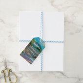 Tropisch Levendig en Kleurrijk Strand Cadeaulabel (Met Touw)