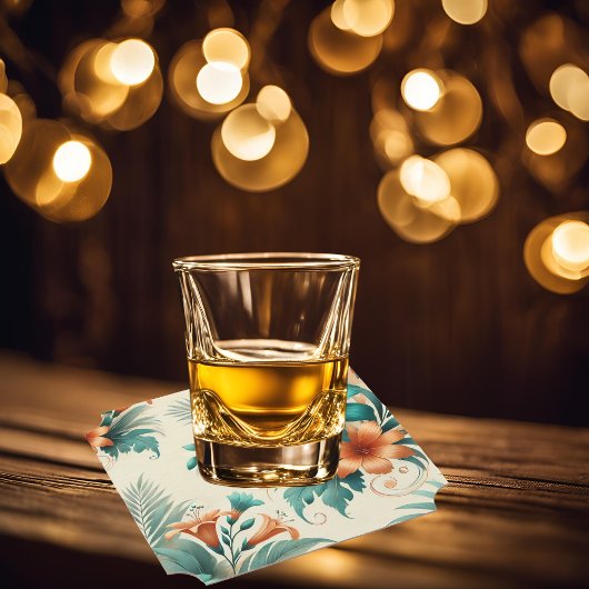 Tropisch licht irisatie kartonnen onderzetters