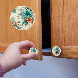 Tropisch licht keramische knop