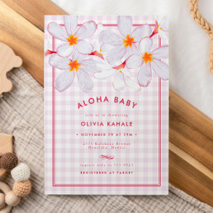 Tropisch Licht Paarse Bloemen Aloha Baby shower