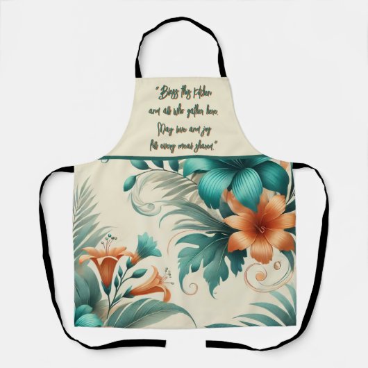 Tropisch licht  schort (Voorkant)