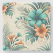 Tropisch licht stenen onderzetter (Voorkant)