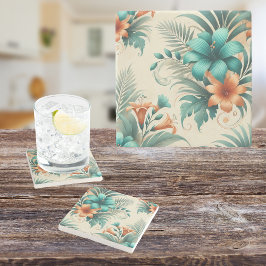 Tropisch licht stenen onderzetter