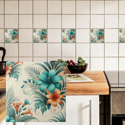 Tropisch licht tegeltje