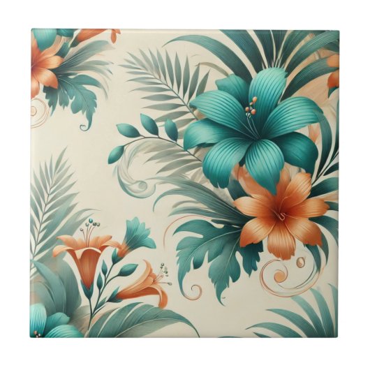 Tropisch licht tegeltje (Voorkant)