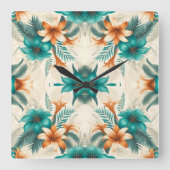 Tropisch licht vierkante klok (Voorkant)