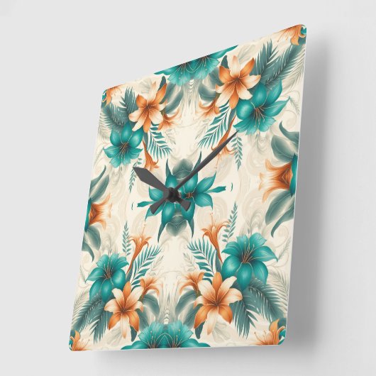 Tropisch licht vierkante klok (Hoek)