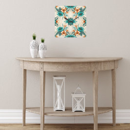 Tropisch licht vierkante klok