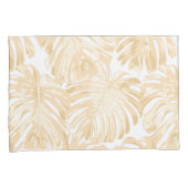 Tropisch lichtgele monstera Oerwoud lekt Kussensloop (Voorkant-Rechts)