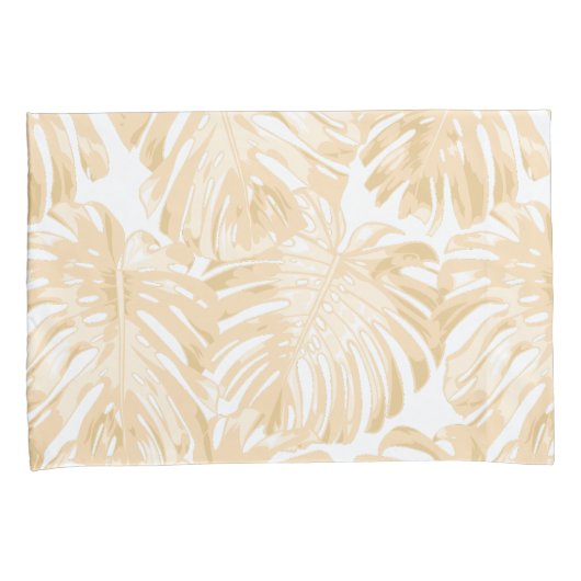 Tropisch lichtgele monstera Oerwoud lekt Kussensloop (Voorkant-Rechts)