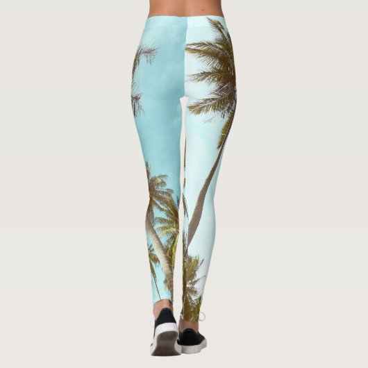 Tropisch Lijst: Abstracte palmbomen Leggings (Achterkant)